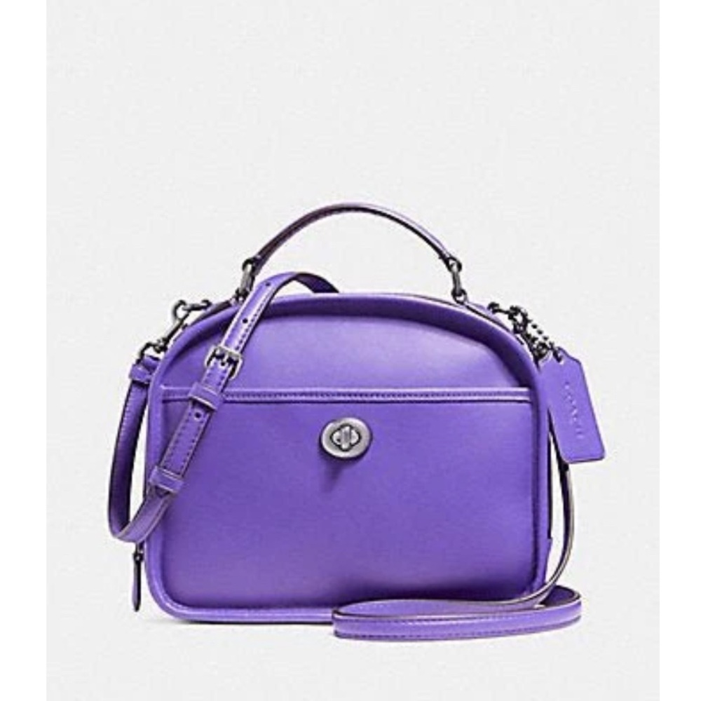 Coach Women’s Lunch Pail Crossbody Bag - Antique Nickel/Purple -Style No. F11785